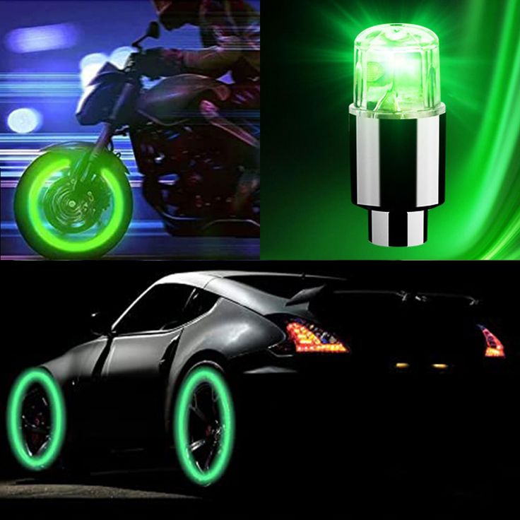 valves LED lumineuses pour roues