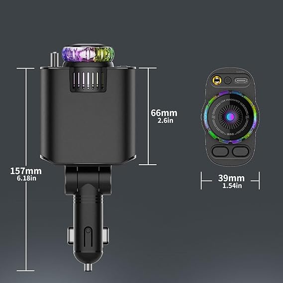 Chargeur de Voiture Rétractable 5 en 1 avec Diffuseur de parfum & Projecteur Ciel Etoilé