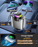 Chargeur de Voiture Rétractable 5 en 1 avec Diffuseur de parfum & Projecteur Ciel Etoilé