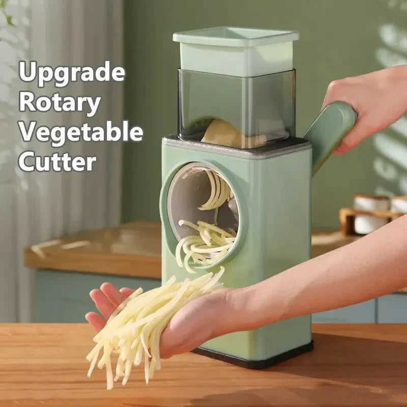 Multifunctional Roller 3 in 1 Vegetable Cutter Slicer Carrot Potato Chopper Machine Rotary Cheese Grater Kitchen Accessorie Tool