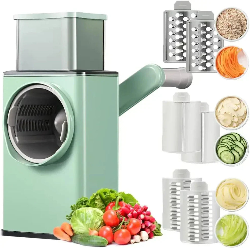 Multifunctional Roller 3 in 1 Vegetable Cutter Slicer Carrot Potato Chopper Machine Rotary Cheese Grater Kitchen Accessorie Tool