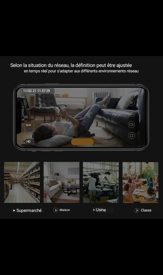 Mini Caméra WiFi A9 HD – Surveillez Votre Maison à Distance 24h/24