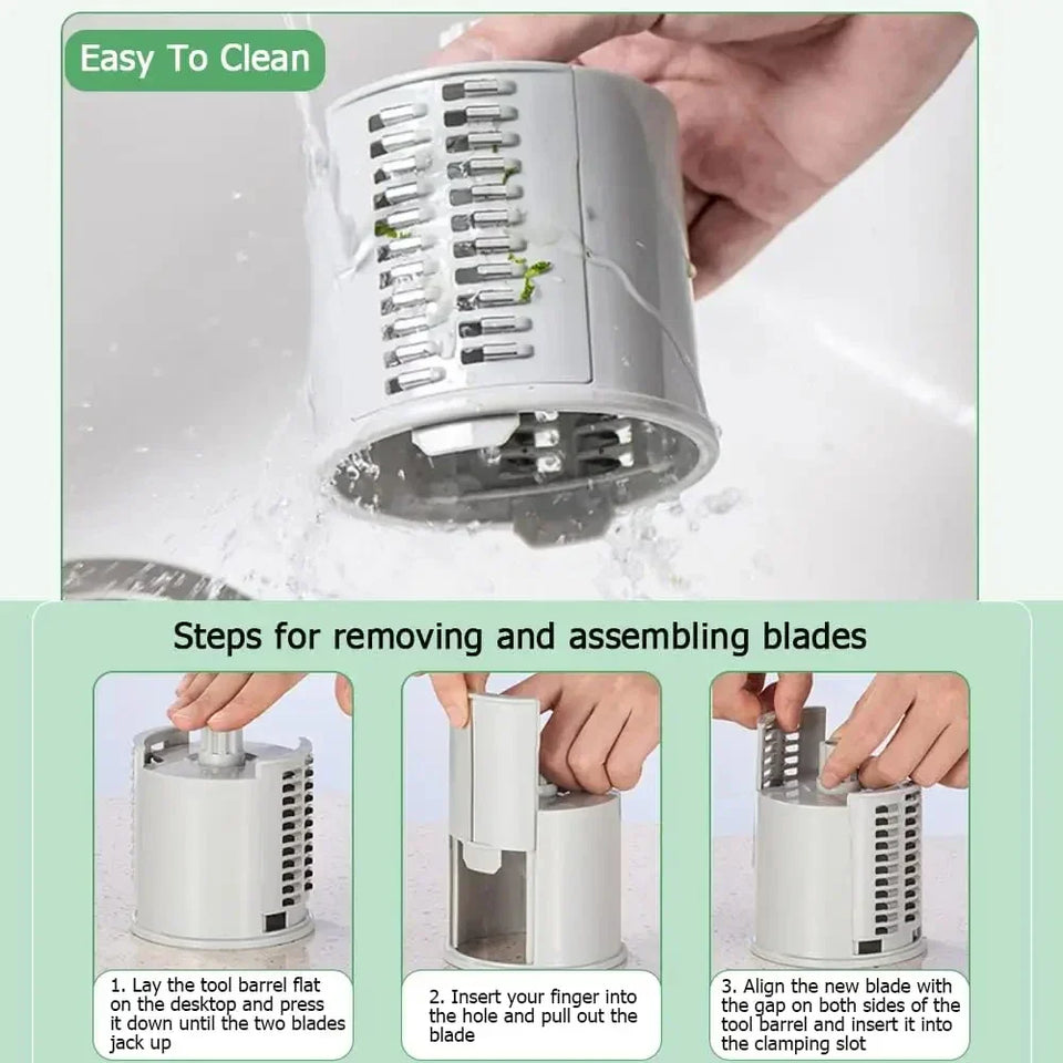 Multifunctional Roller 3 in 1 Vegetable Cutter Slicer Carrot Potato Chopper Machine Rotary Cheese Grater Kitchen Accessorie Tool
