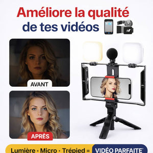 Le Kit Ultime pour Vidéos Parfaites (Lumière + Micro + Trépied)
