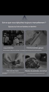 Épluchage automatique, zéro effort Vos fruit est legumes prêts en quelques secondes.