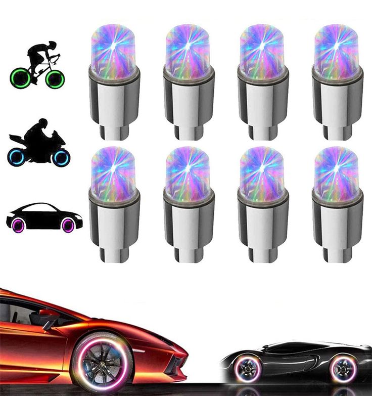 valves LED lumineuses pour roues
