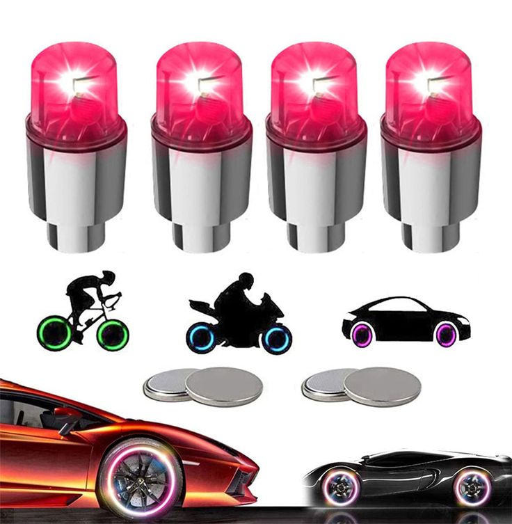 valves LED lumineuses pour roues