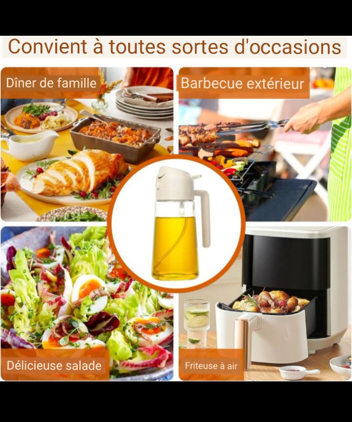 Cuisine Pro à la Maison : Le Distributeur d’Huile Élégant, Propre et Sans Fuite